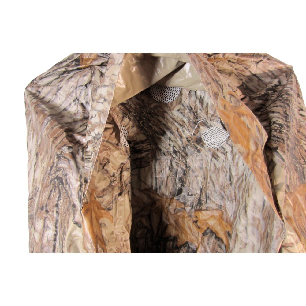 Stearns Vinyl Dry-Wear Hunting Hooded Rain Jacket Real Tree Camo Waterproof L - Picture 5 of 10